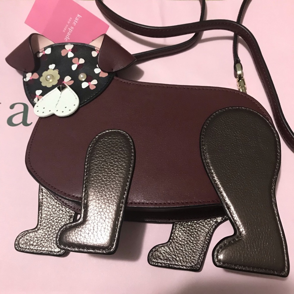 HP kate spade dog crossbody floral pup cherrywood